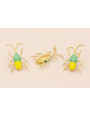 Insecto antenas 30*20 esmalte Verde y Amarillo