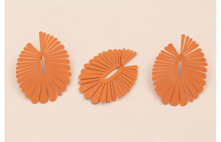 Pendiente Flor Pétalos 52*40mm Coral