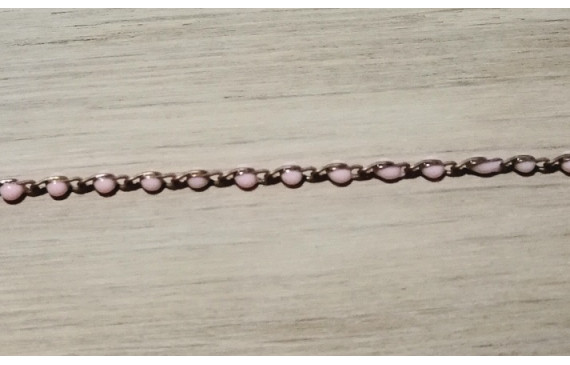 Cadena con bolas de resina Rosa de 2mm
