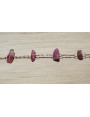 Cadena Latón con Chips de Turmaline Rosa 6*4*2mm