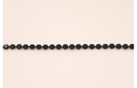 Cadena pastillas esmaltadas 2*1,5*1mm Negra