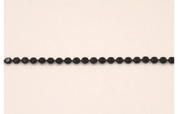 Cadena pastillas esmaltadas 2*1,5*1mm Negra