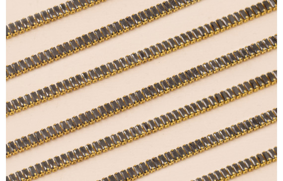 Cadena Strass cristal de 3*1,5mm Negro