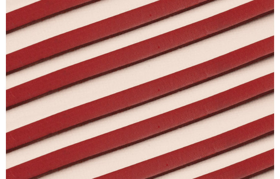 Cuero plano 6mm Rojo
