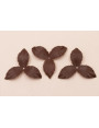 Flor pétalos relieve 45mm diam. Marrón chocolate