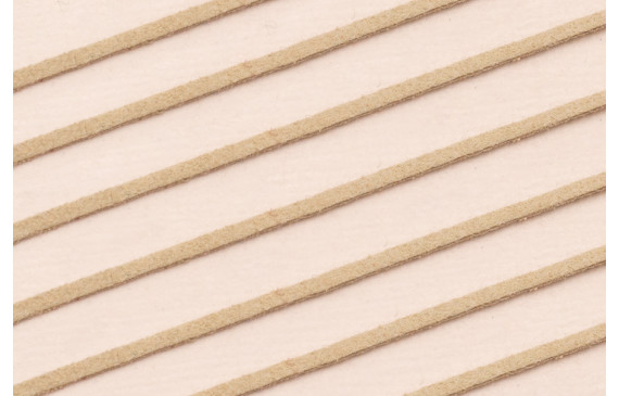 Tira cuero 1 metro-  2mm*0,7 grosor Beige