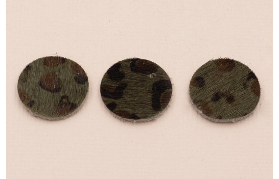 Disco Piel tintada 17mm Leopardo Gris