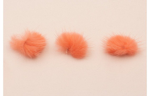 Pompón Pelo 30mm coral