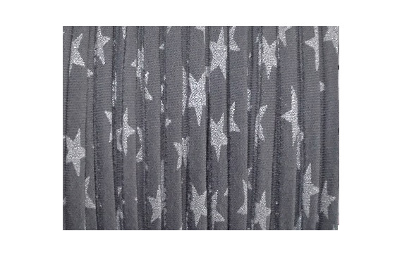 Lazo espaqueti 4mm liberty estrelas grises