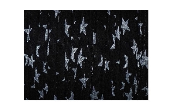 Lazo espaqueti 4mm liberty estrellas negras