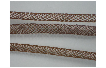 Malla tubular hueca 4mm marrón