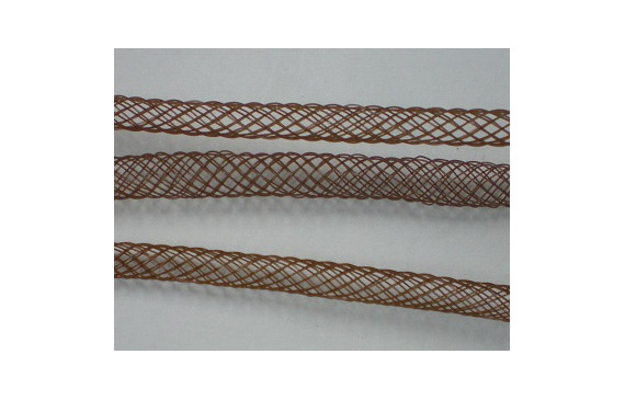 Malla tubular hueca 4mm marrón