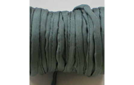 Cinta de seda Natural cosida 5-7mm Gris claro