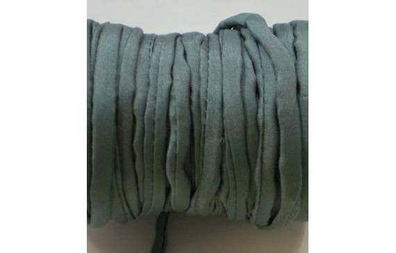 Cinta de seda Natural cosida 5-7mm Gris claro