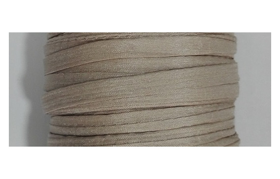 Cinta de seda Natural cosida 5-7mm gris claro