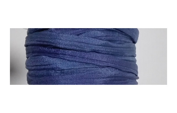 Cinta de seda Natural cosida 5-7mm Azul marino