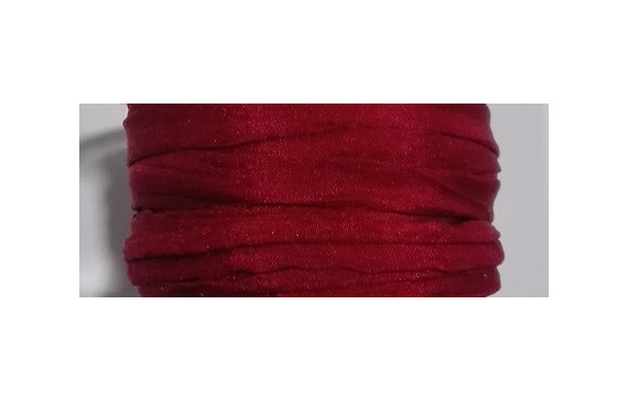 Cinta de seda Natural cosida 5-7mm Granate