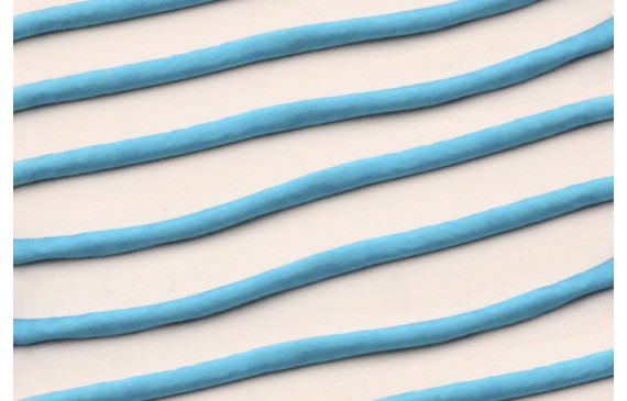 Cordón de SEDA 3mm relleno color Turquesa