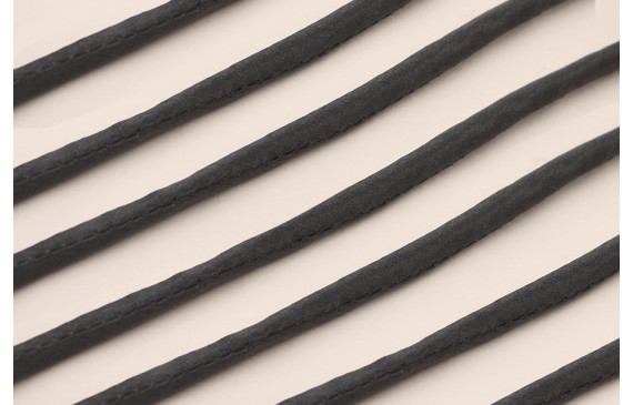 Cordón de SEDA 3mm relleno color Gris Oscuro