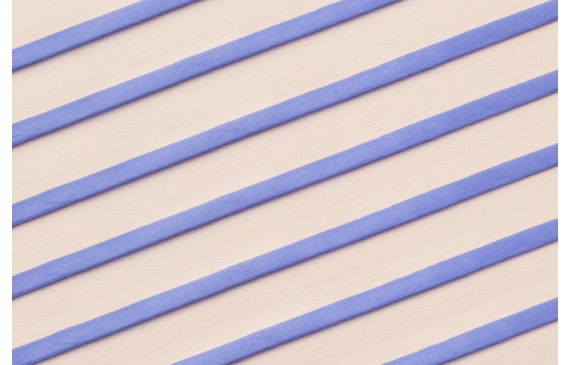 Cinta de seda Natural cosida 5-7mm Azul