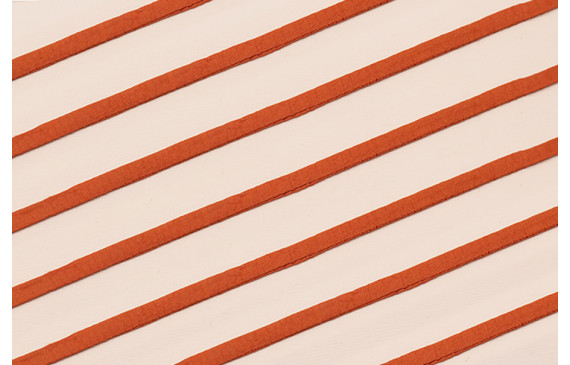 Cinta de seda Natural cosida 5-7mm Teja