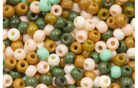 10 gramos Abalorio MIX verde 4mm