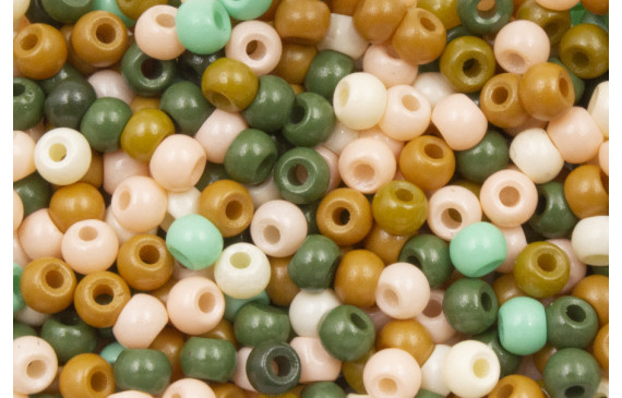 10 gramos Abalorio MIX verde 4mm