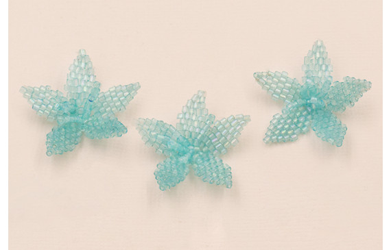 Flor Microtubos de 30mm Turquesa