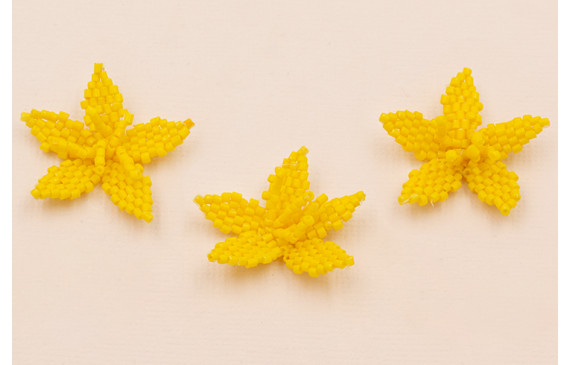 Flor Microtubos de 30mm Amarillo