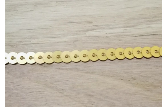 Tira de lentejuelas de 4mm Oro Viejo