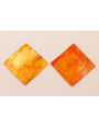 Lentejuela Cuadrado de 50mm Naranja Opaco Textura