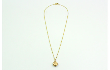 Solitario de cadena de eslabón pequeño oro mate y 