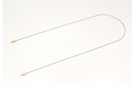 Cuelga mascarilla cadena con miyuki menta. Largo 6