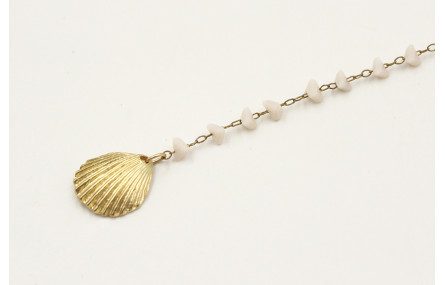 Pulsera cadena corazones crsital rematada con conc