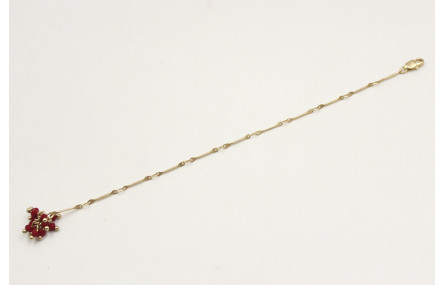 Pulsera cadena listones rematada con burruño de fa