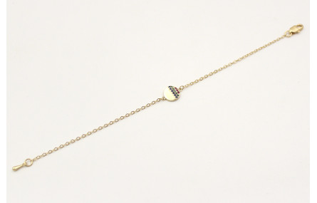 Pulsera disco de microbillos y cadena de eslabón p