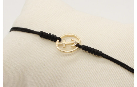 Pulsera nudo serpiente negro con signo del zodiaco