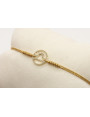 Pulsera nudo serpiente dorado con signo del zodiac