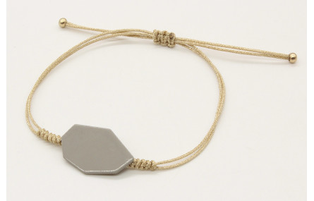 Pulsera nudo serpiente oro palido con pieza esmalt