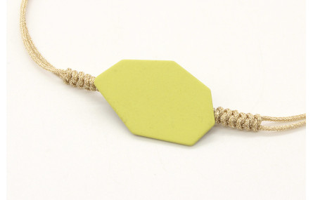 Pulsera nudo serpiente oro palido con pieza esmalt