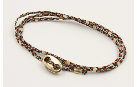 Pulseras micro driza colores azul,rojo y oro con t