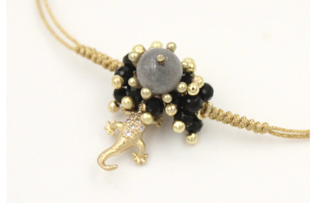 Pulsera nedo serpiente oro pálido con burruño de b