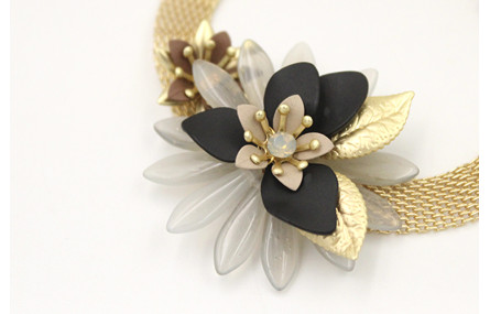 Pulsera de cadena de malla oro mate con centro de 