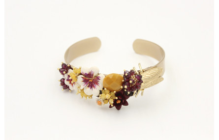 Pulsera rigida con cigarra oromate burruños de fac