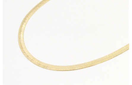 Collar cadena serpiente dorada con cierre mosquetó