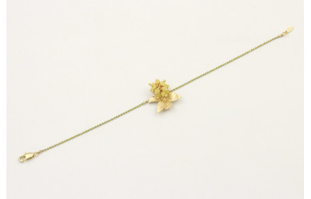 Pulsera cadena bolas esmaltada pistacho colgante 4