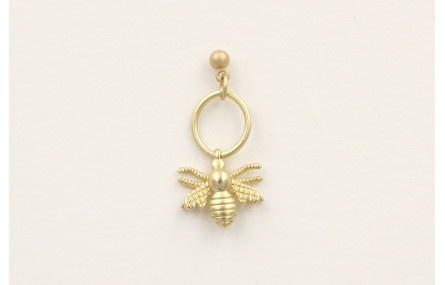 Single earrings colgante abeja. Largo 2cm.