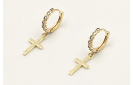 Pendientes cierre seguridad con brillos cristal y 