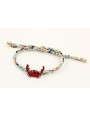 Pulsera lazo liberty lazadas de colores con cangre