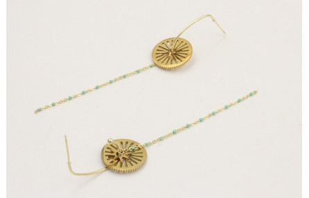 Pendientes acero inoxidable anzuelo con estrella r